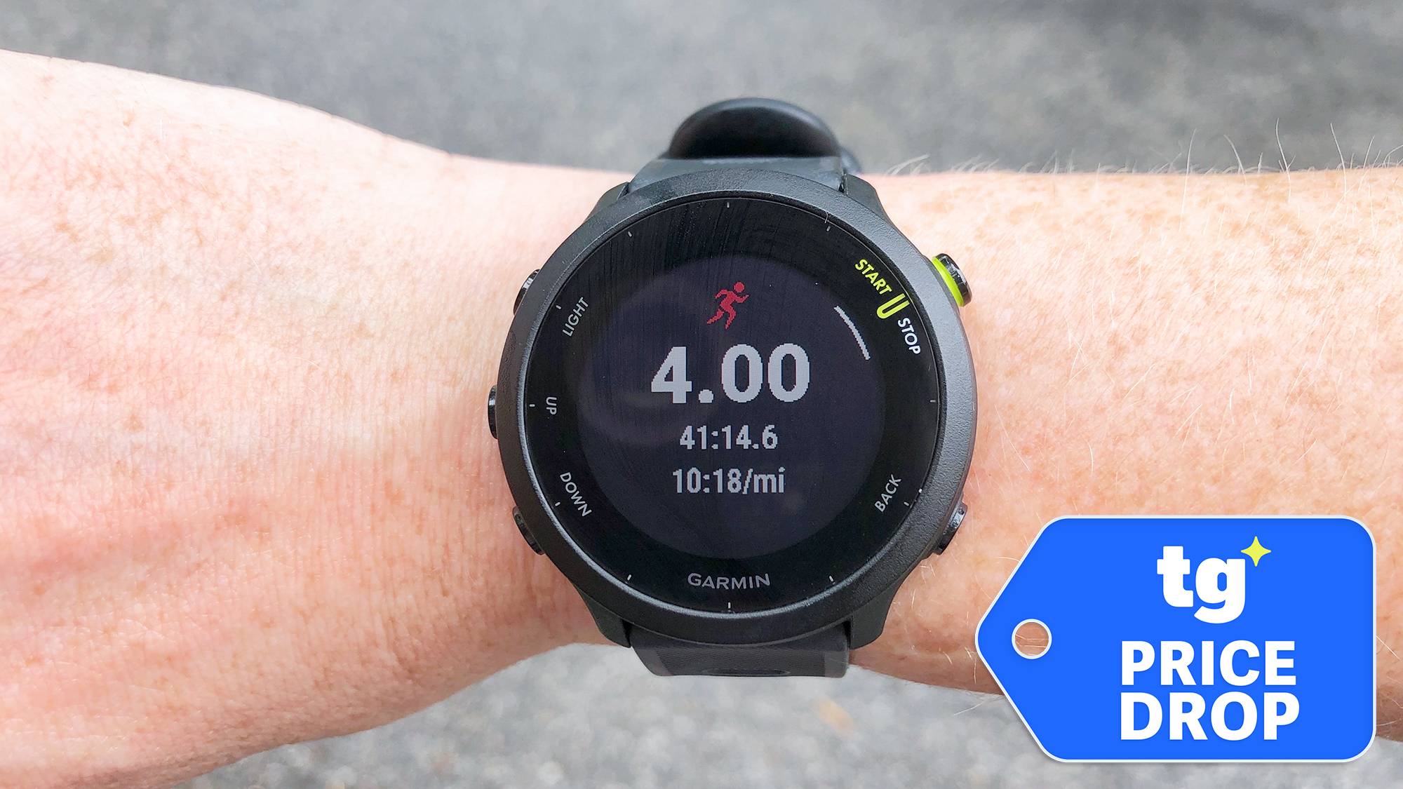 Garmin Forerunner 55 smartwatch on wrist