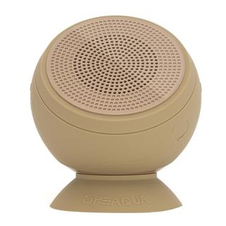Speaqua – Bluetooth Speaker-Waterproof, Floatable, Portable Speaker Beach Accessory - Dual Portable Speakers Bluetooth Wireless Pairing - Removable Suction - Barnacle Vibe 3.0 (dune)