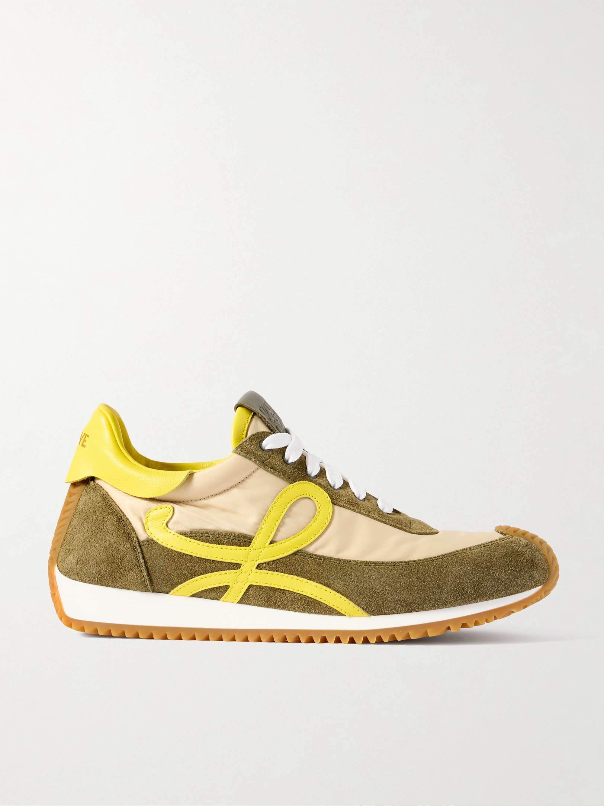 Flow Runner 2.0 Leather Shell and Suede Sneakers