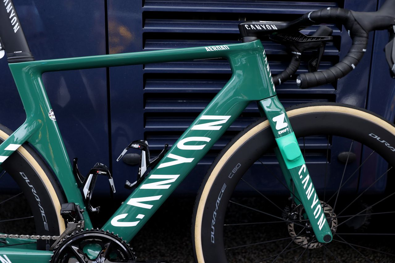 Jasper Philipsen&#039;s Canyon Aeroad in green