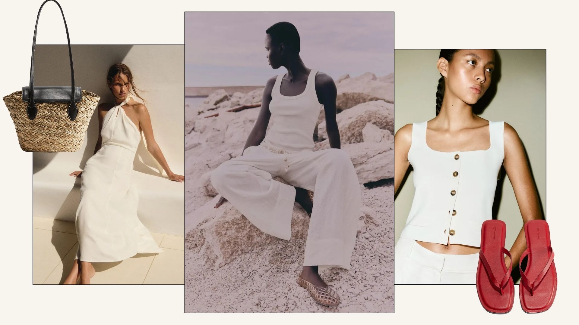 H&amp;M minimalist edit featuring three models
