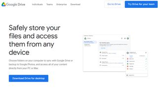 Website screenshot for Google Drive