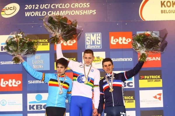 The Worlds junior podium in Belgium