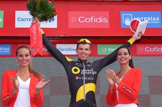 Lilian Calmejane (Direct Energie) on the Vuelta's stage 4 podium