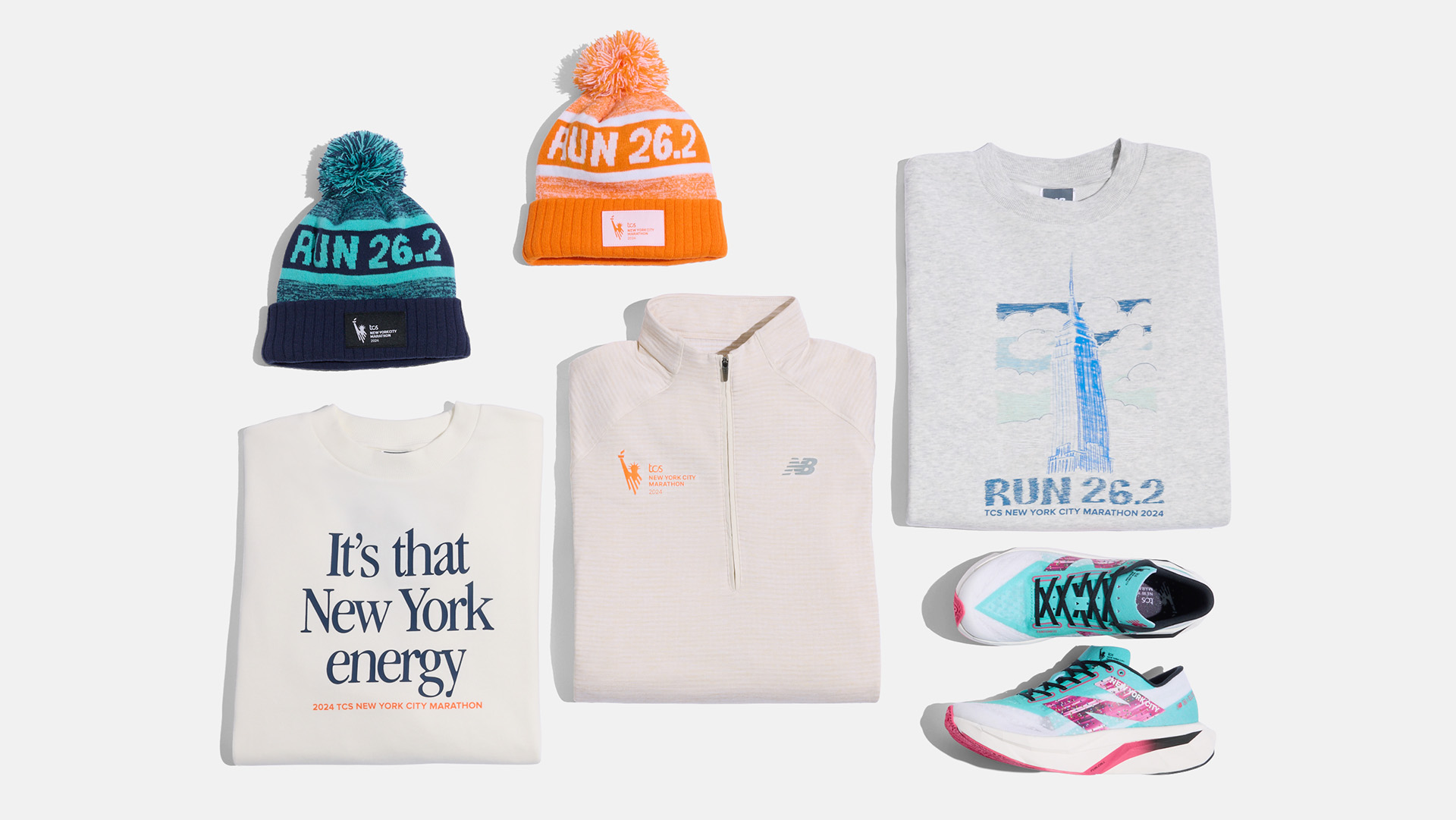 Bagels beanies and blazing fast shoes New Balance unveils this year s New York City Marathon Collection T3