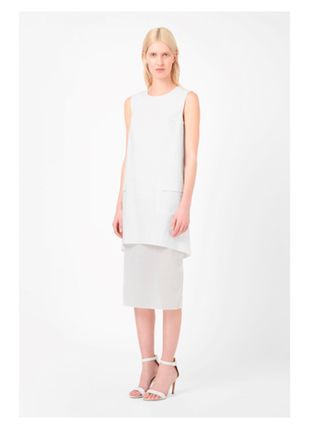 Cos longer layered white dress, £69