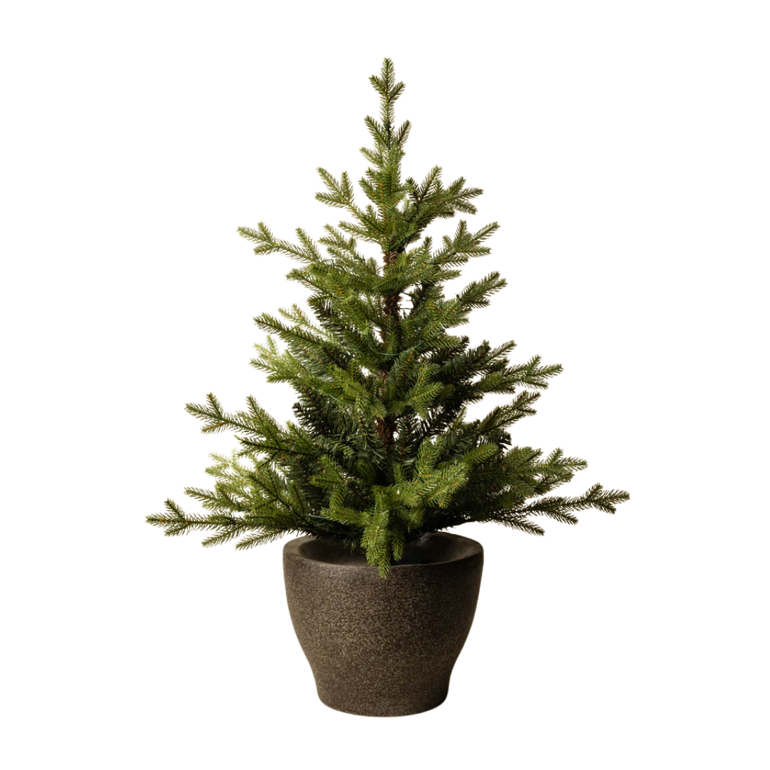 3&#039; Norway Pre-Lit Faux Potted Tree