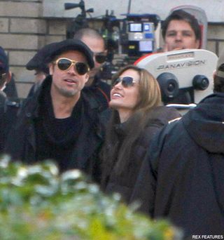 Brad Pitt and Angelina Jolie - FIRST PICS! Brad and Angelina on set in Budapest - Brad Pitt - Angelina Jolie -