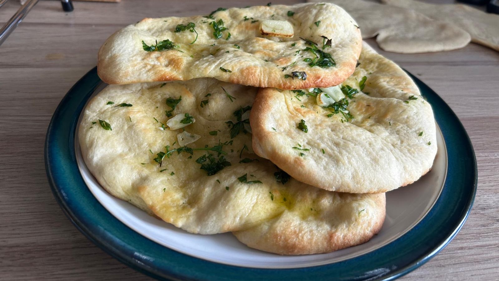 Flat breads cooked using Ninja 5-in-1 Grill and Air Fryer