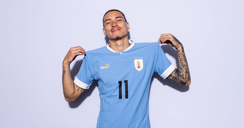 Uruguay World Cup 2026 squad: Darwin Nunez of Uruguay poses during the official FIFA World Cup Qatar 2022 portrait session on November 21, 2022 in Doha, Qatar.