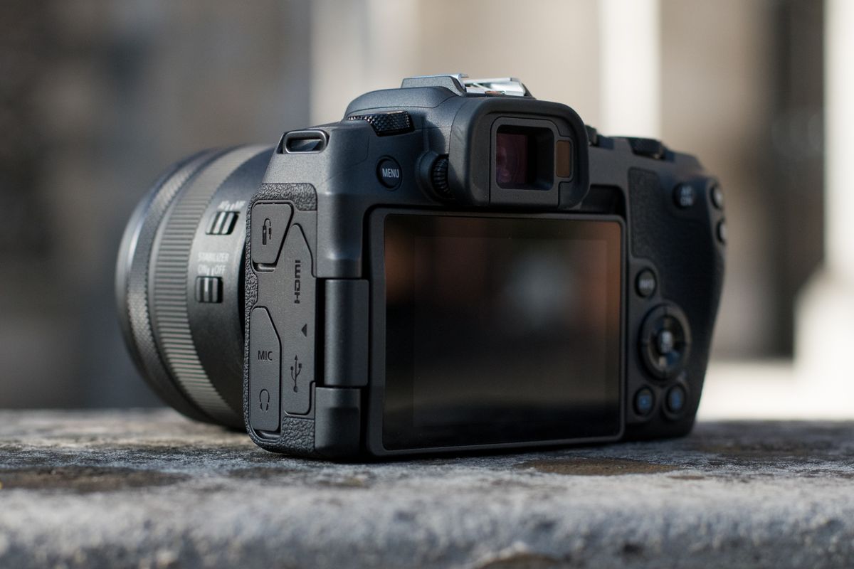 Canon EOS RP on a concrete surface