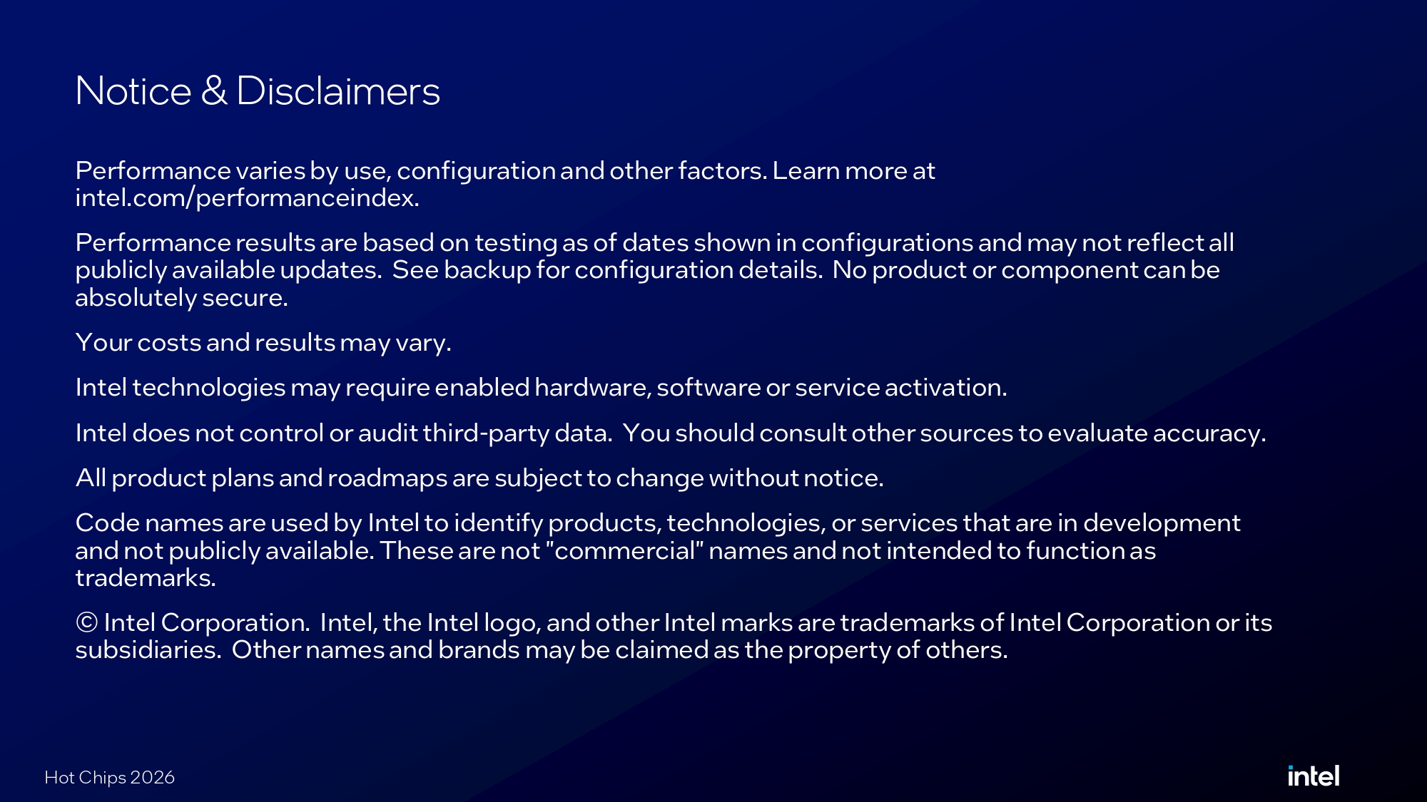 Intel Crescent Island Hot Chips 2026 presentation