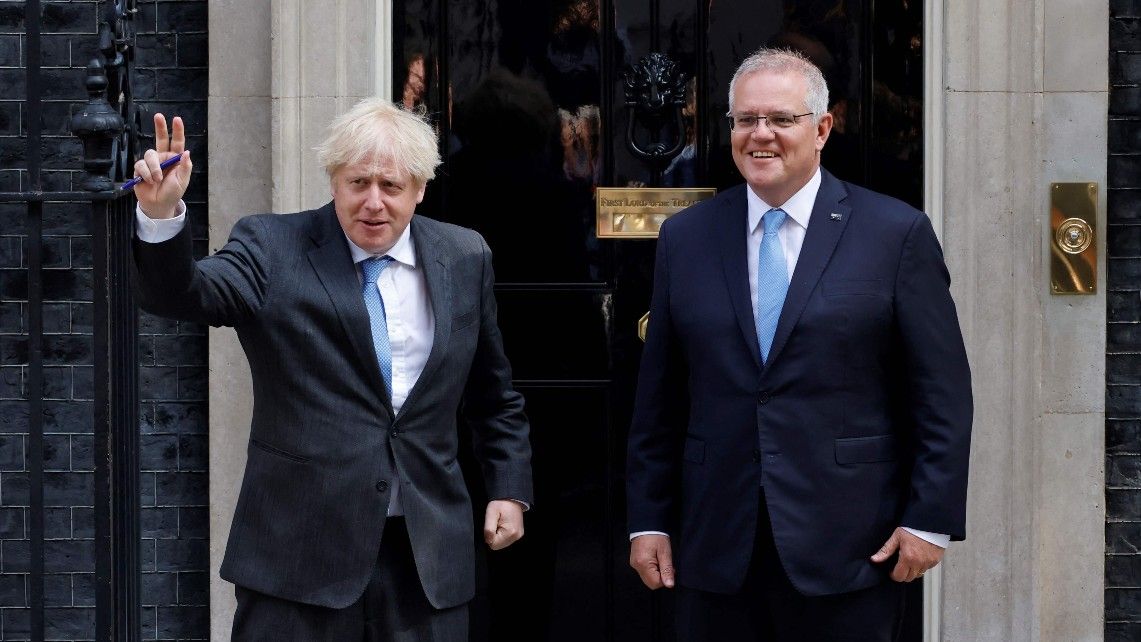 Boris Johnson and Scott Morrison