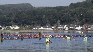 swimmers in the kessock ferry swim