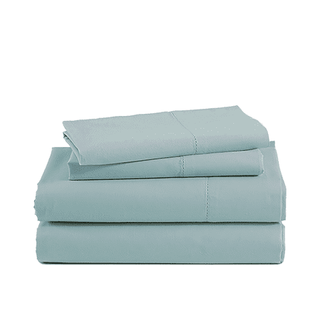 Casa Platino 100% Cotton 4 Piece Percale Queen Size Bed Sheets Set, Fits Mattress Upto 15