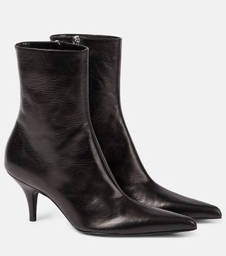 Sling Leather Ankle Boots