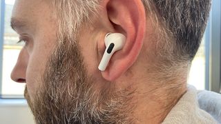 AirPod Pro in a man's left ear