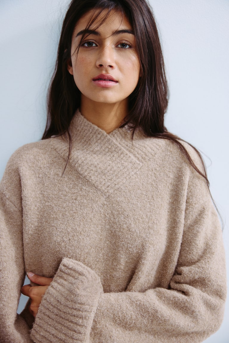 Wool-Blend V-Neck Jumper