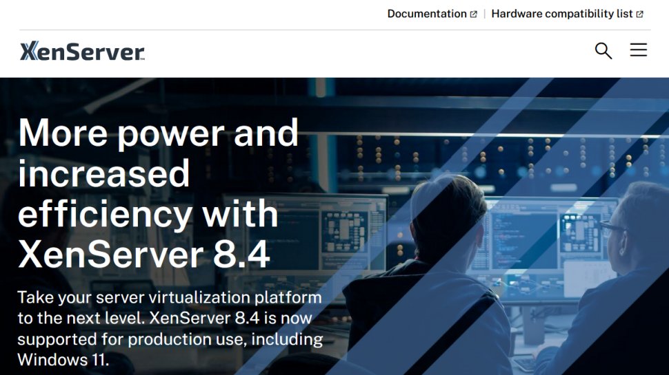 Citrix XenServer website screenshot (August 2025).