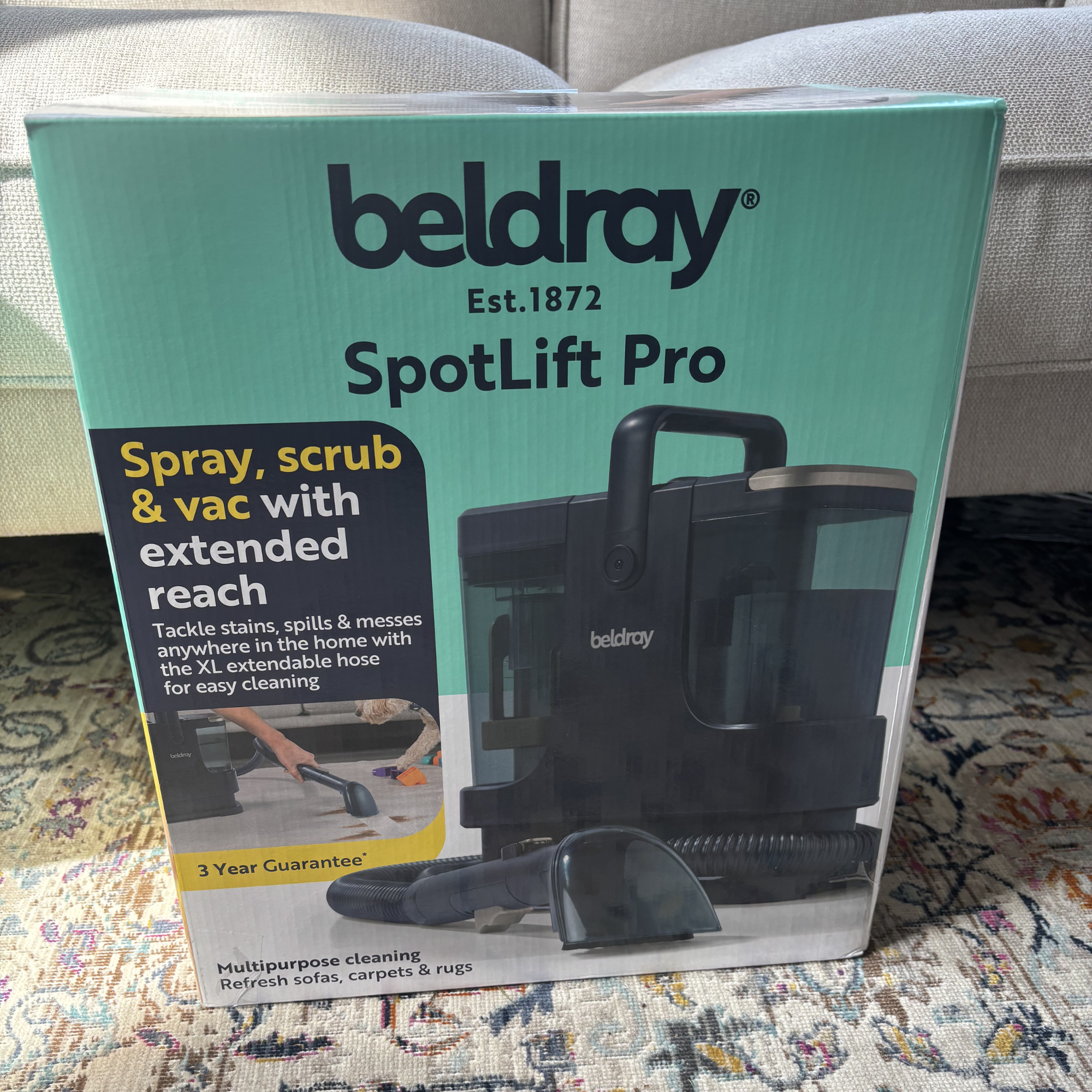Beldray Spot Lift Pro Carpet Cleaner packaging
