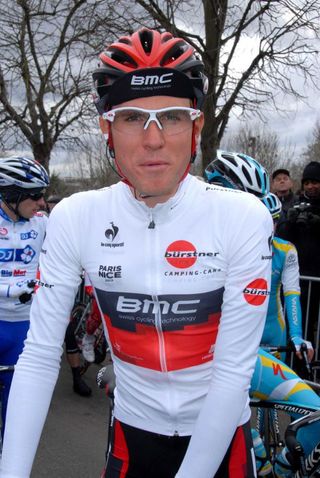 Tejay Van Garderen in the white jersey at Paris-Nice