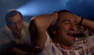 Cape Fear Robert De Niro laughs annoyingly in the middle of the theater