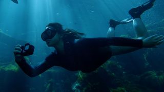 A screenshot of a promotional video featuring the GoPro Mission 1 Pro