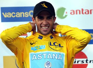 Alberto Contador leads, Paris-Nice 2010, stage five