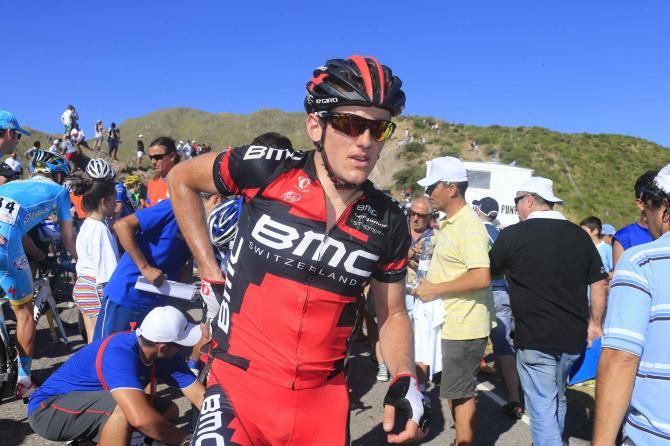 Steve Morabito looks for an exit strategy at the end of the stage to Mirador del Potrero at Tour de San Luis