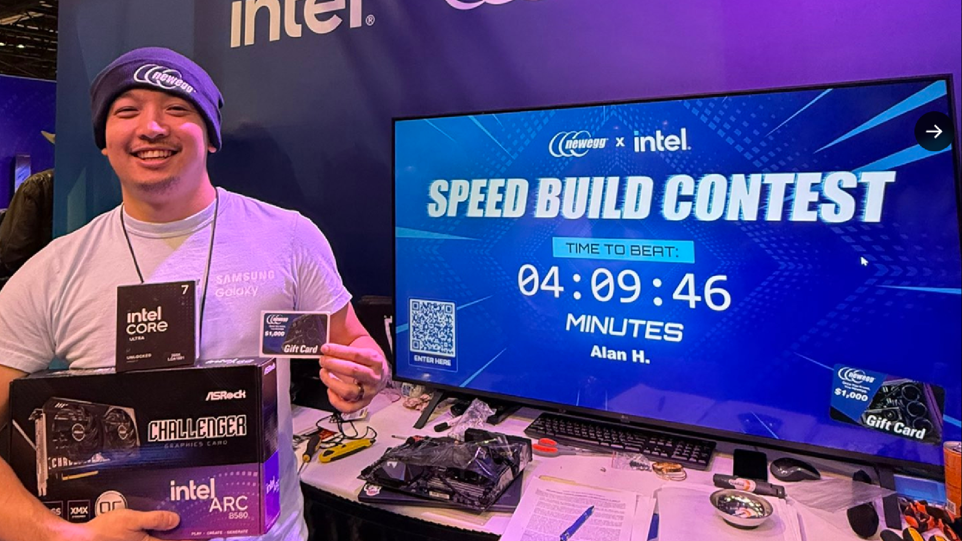 Newegg’s speedy PC building contest sees two builders finish in under five minutes, leaving my best time in the mud