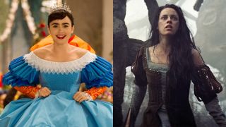 Lily Collins in Mirror Mirror and Kristen Stewart in Snow White and the Huntsman