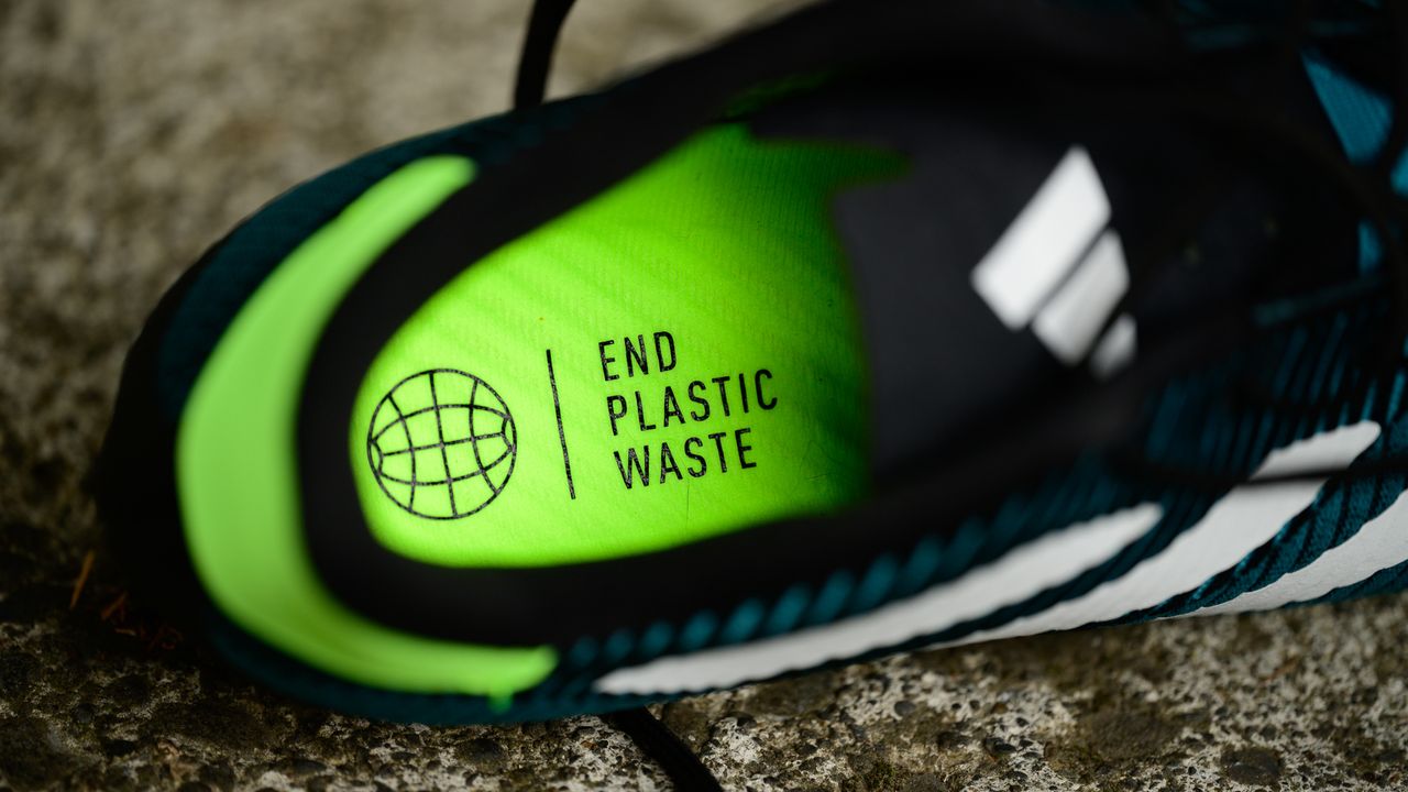 Adidas The Road Cycling Shoe insole showing sustainability focus