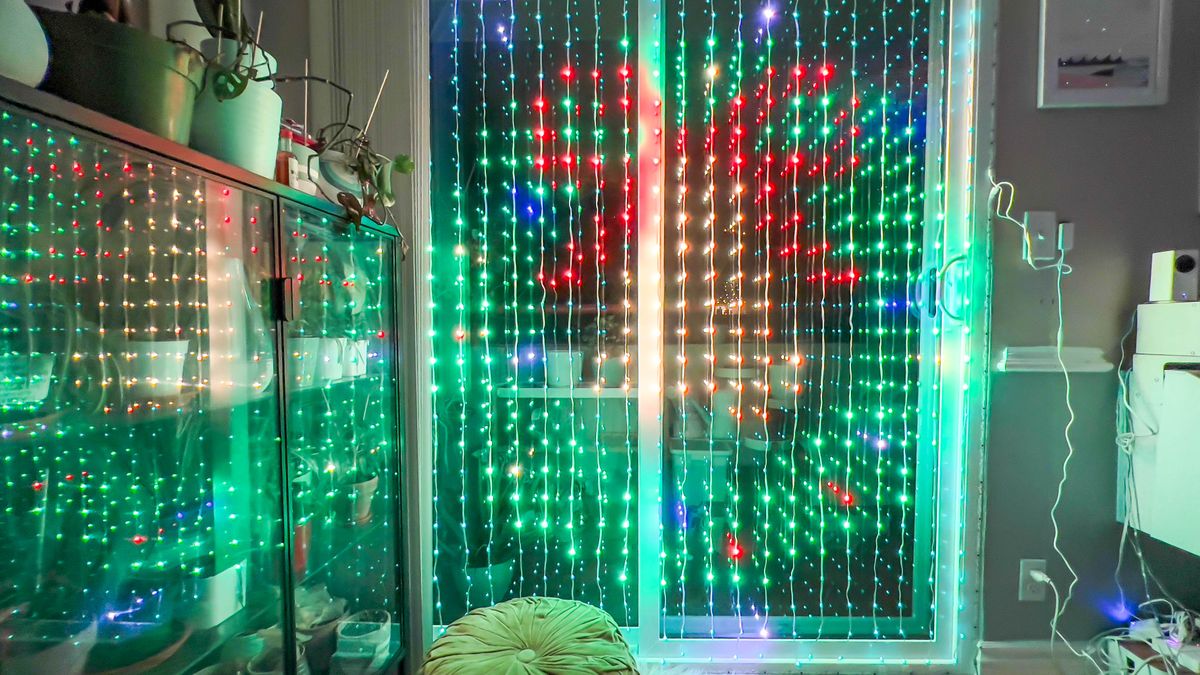 Govee Curtain Lights during author's testing