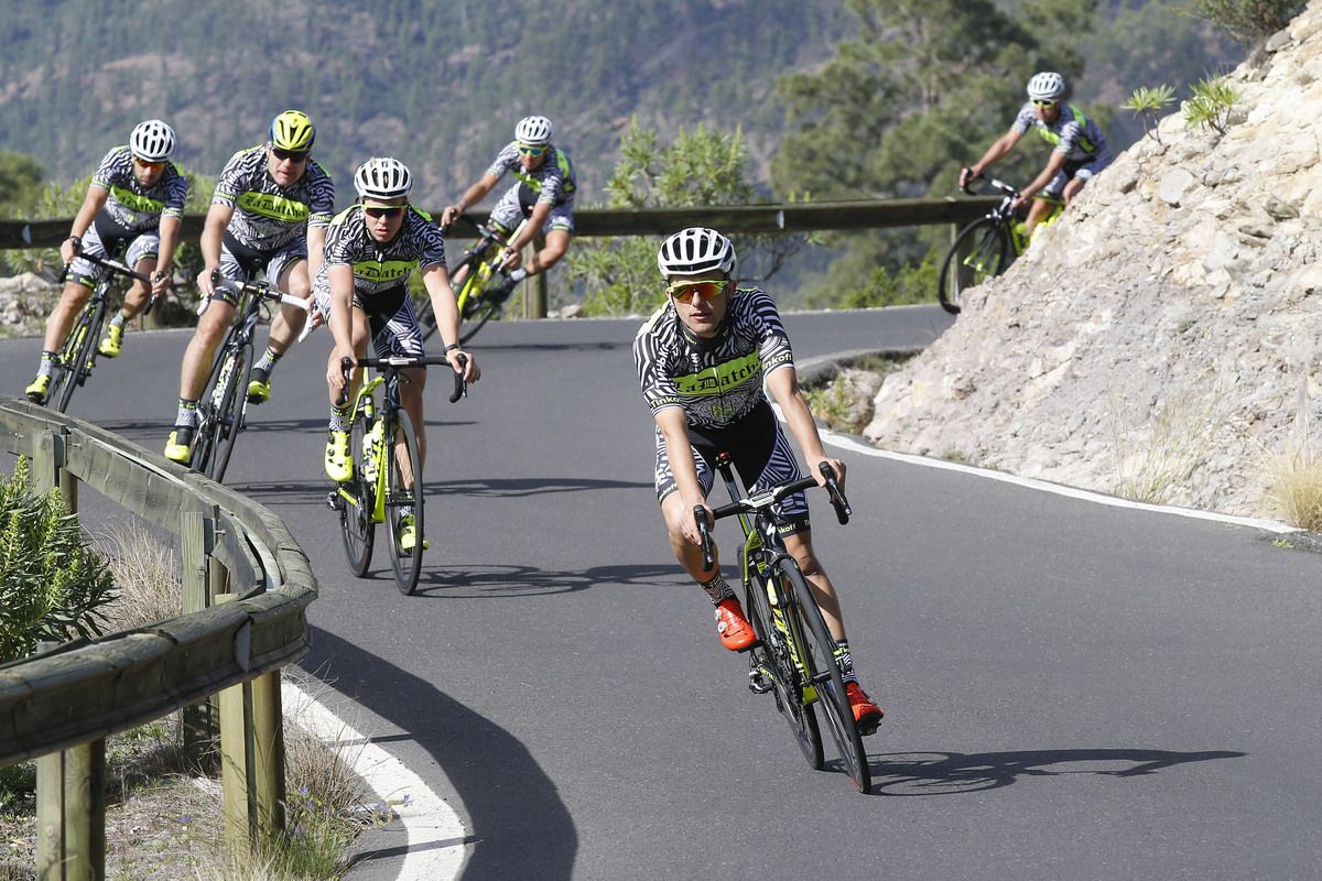 Rafa Majka leading the team ride