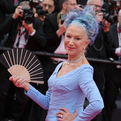 helen mirren blue hair