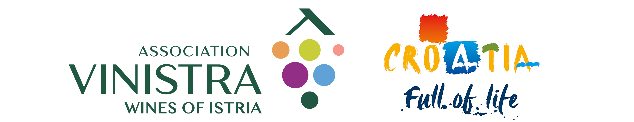 Association Vinistra logo next to 'Croatia: full of life' logo