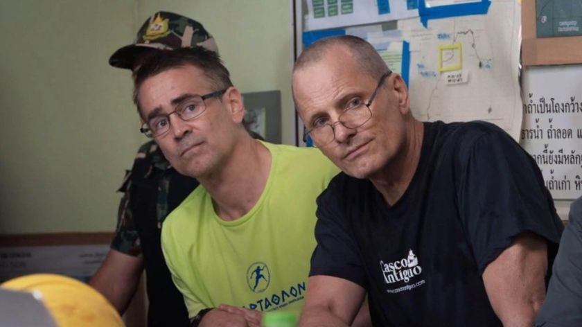 L-R: Colin Farrell and Viggo Mortensen as seen in &quot;Thirteen Lives&quot;