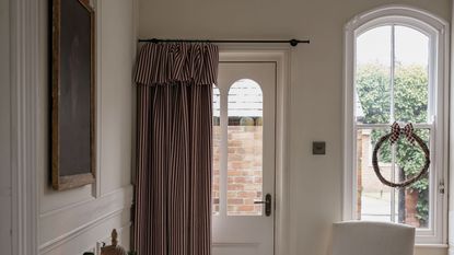 Tori Murphy curtain with pelmet over front door