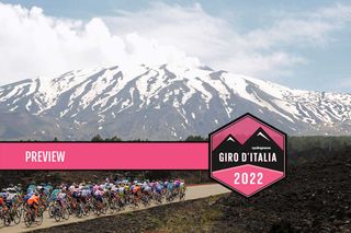 The landscape of Mount Etna during the Giro d'Italia