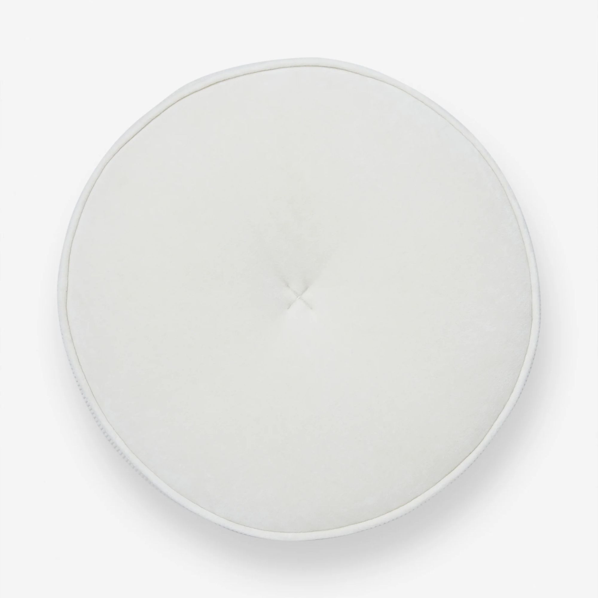 White round velvet pillow