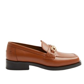 & Other Stories Squared Toe Leather Loafers