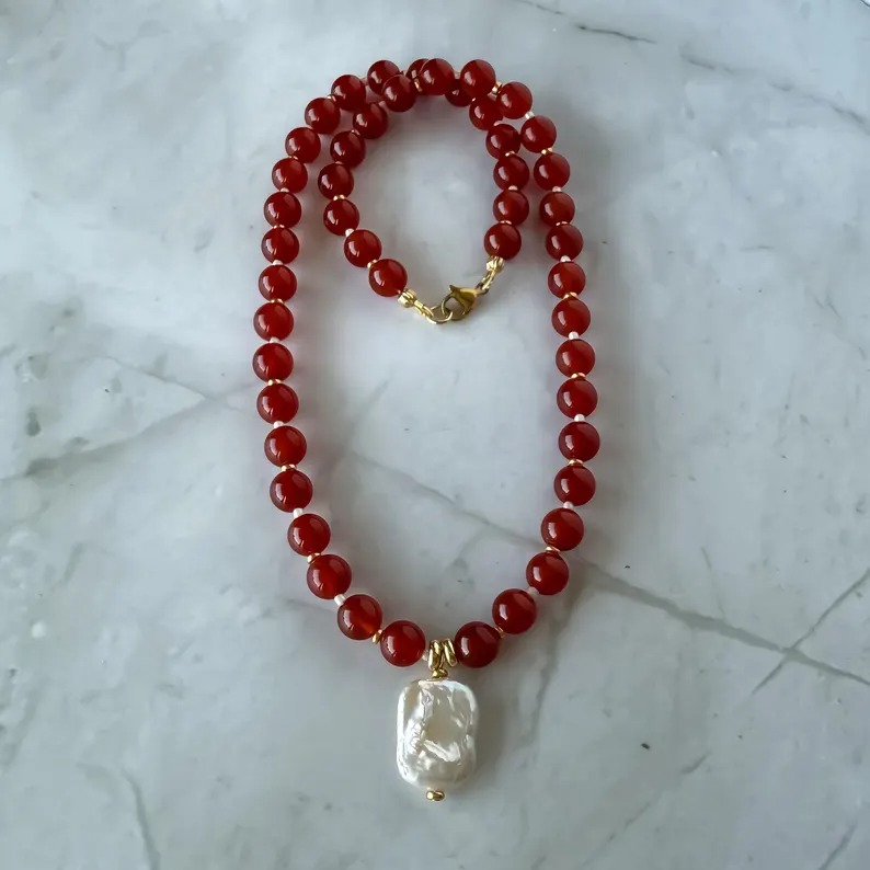 pimbystudios, Baroque Pearl Necklace