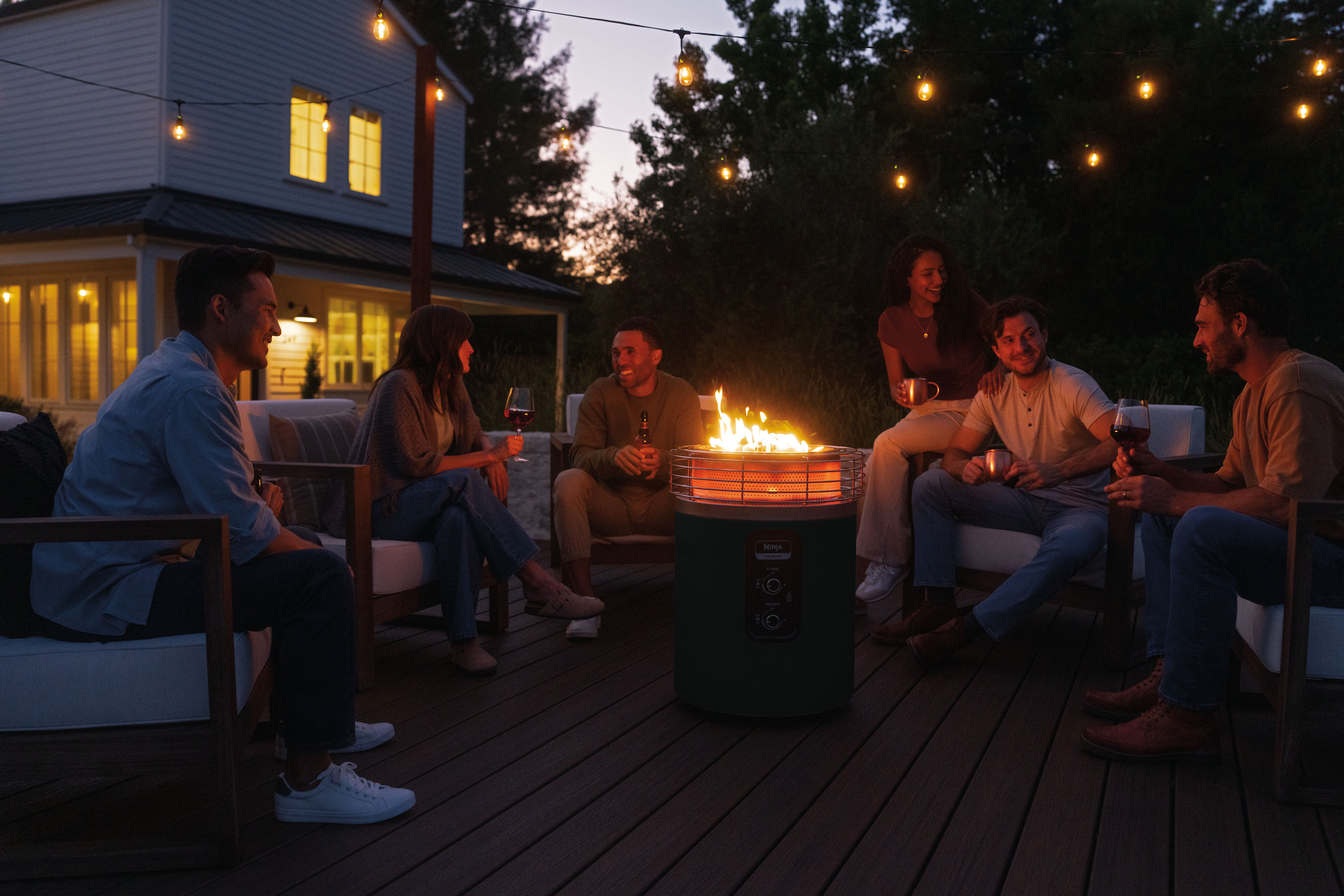 נינג'ה Fireside360 דוד חיצוני ואש