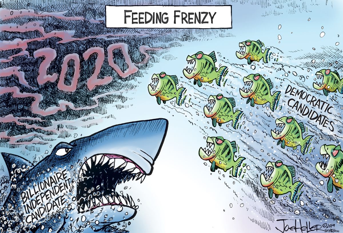 Political cartoon U.S. 2020 candidates democrats | The Week