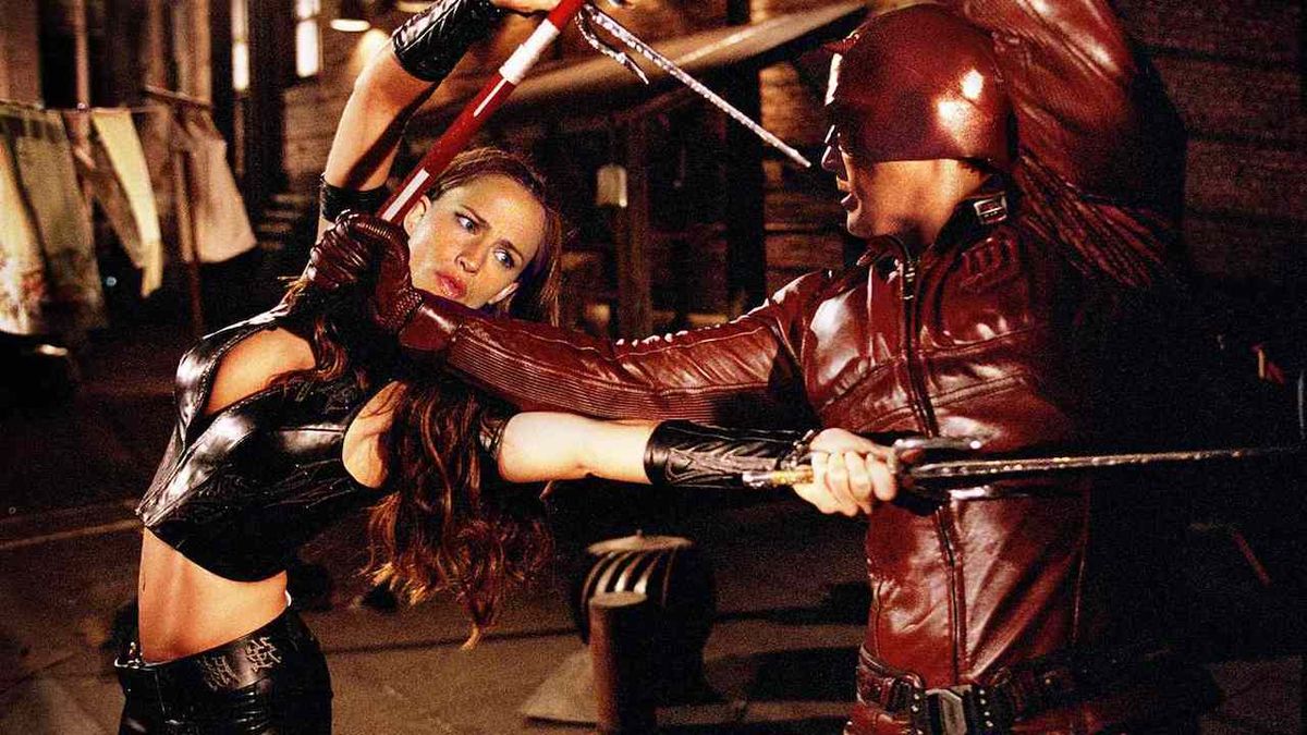 Ben Affleck and Jennifer Garner in 2003&#039;s Daredevil movie