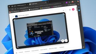 Snipping Lens performs a Google Image Search when you capture content with Snipping Tool