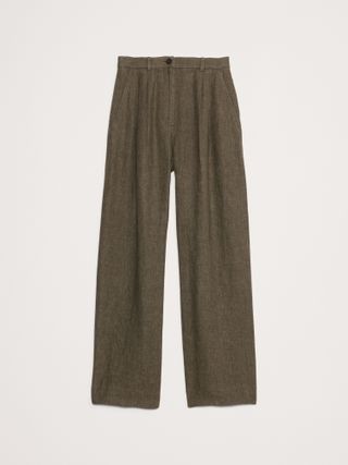 Soho High-Rise Wide-Leg Linen Pant