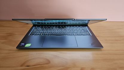 The Lenovo ThinkPad X9 14 Aura Edition on a desk