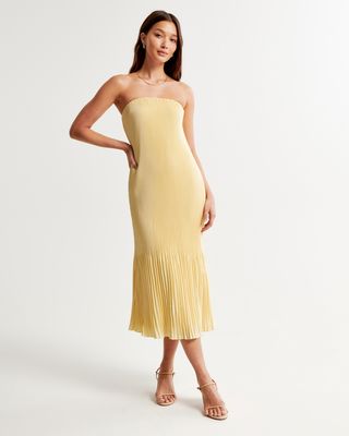 The A&F Giselle Pleat Release Midi Dress