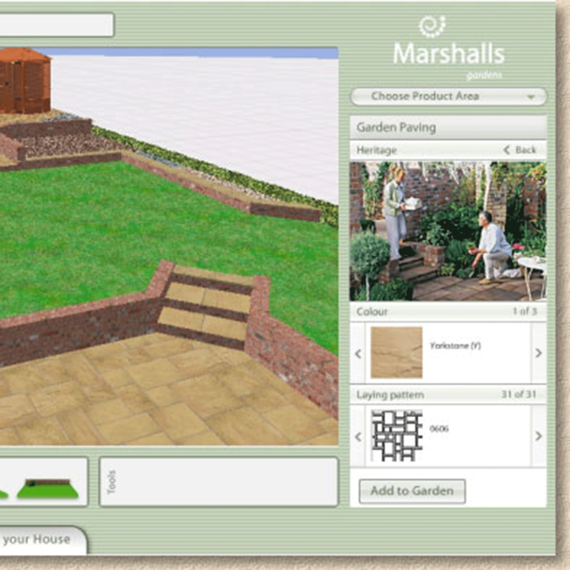 Screen shot of a garden design